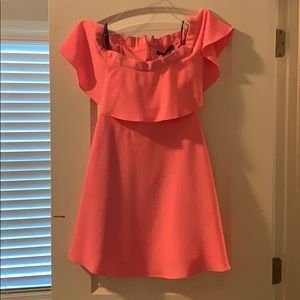 Black Halo pink dress from fashion show.